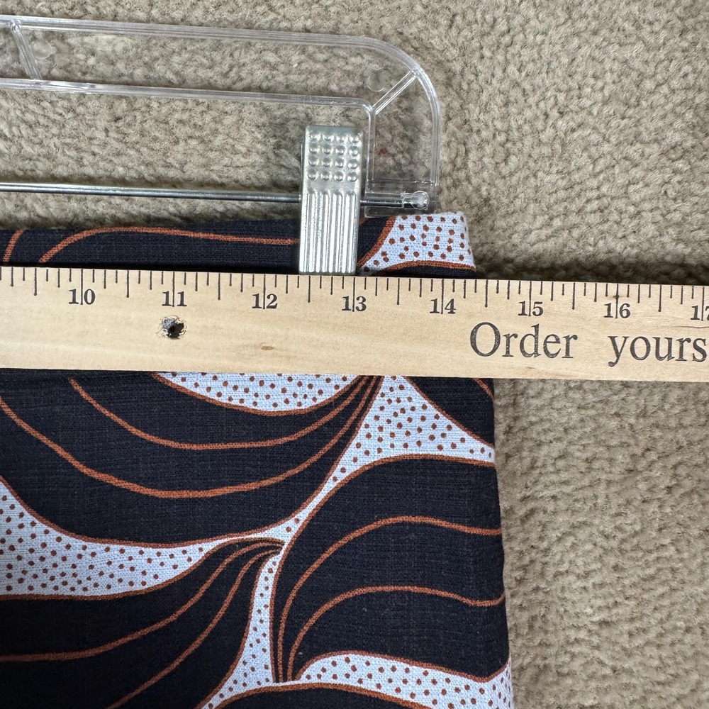 Ann Taylor Skirt Womens 2 Black Geometric Print Pencil Lined Stretch Work Office - Picture 6 of 11